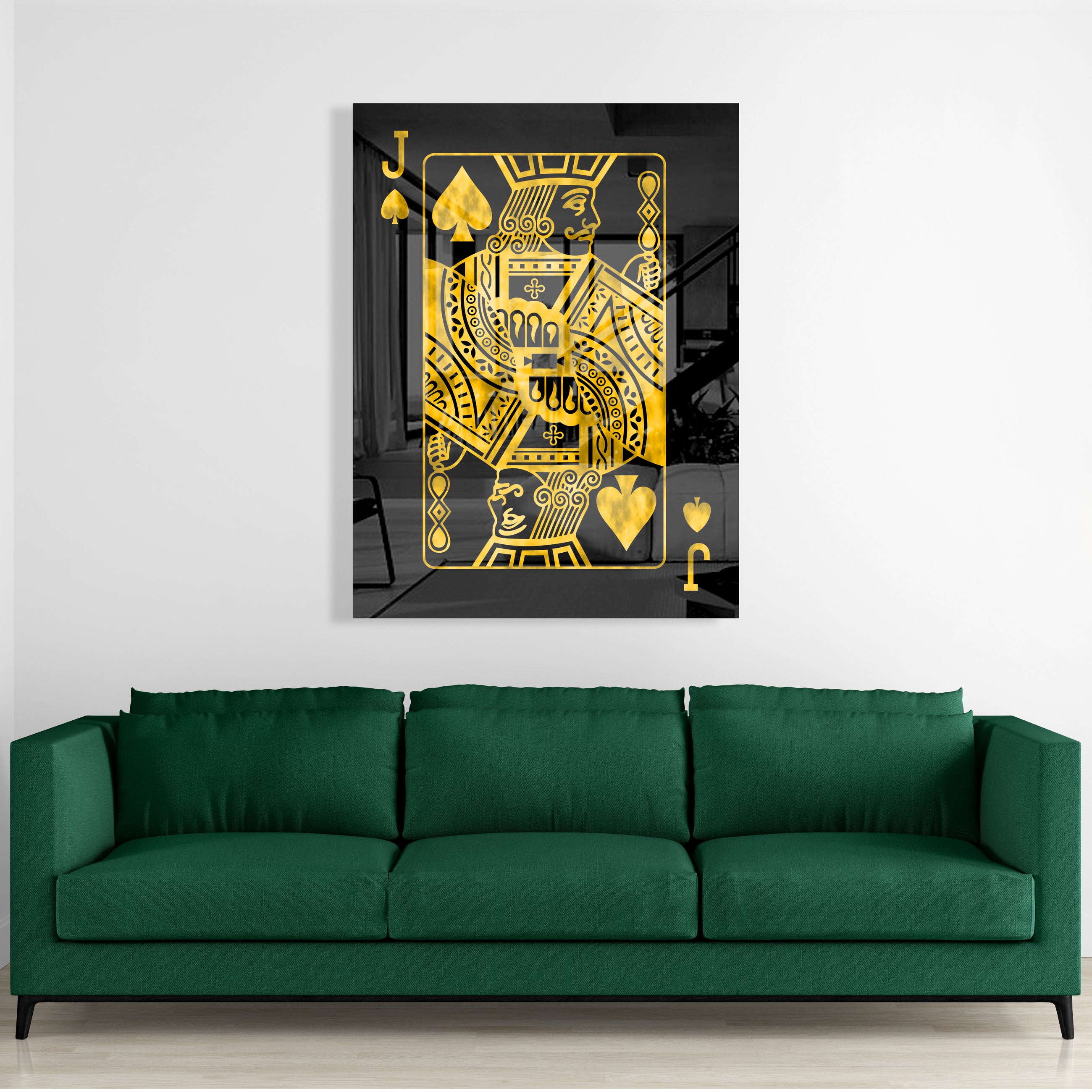 Jack Of Spades Gold (Acrylic Glass art)