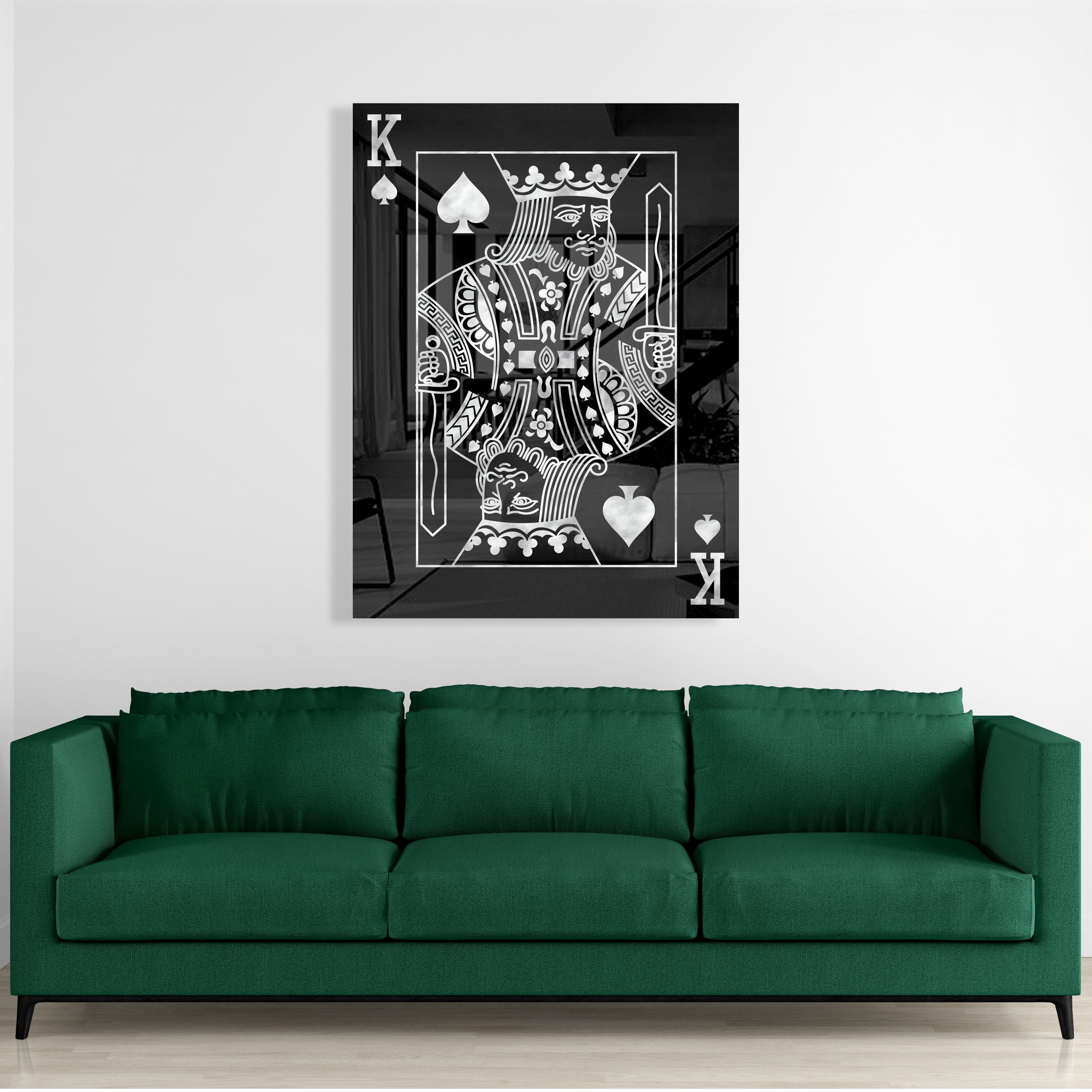 King Of Spades Silver (Acrylic Glass art)