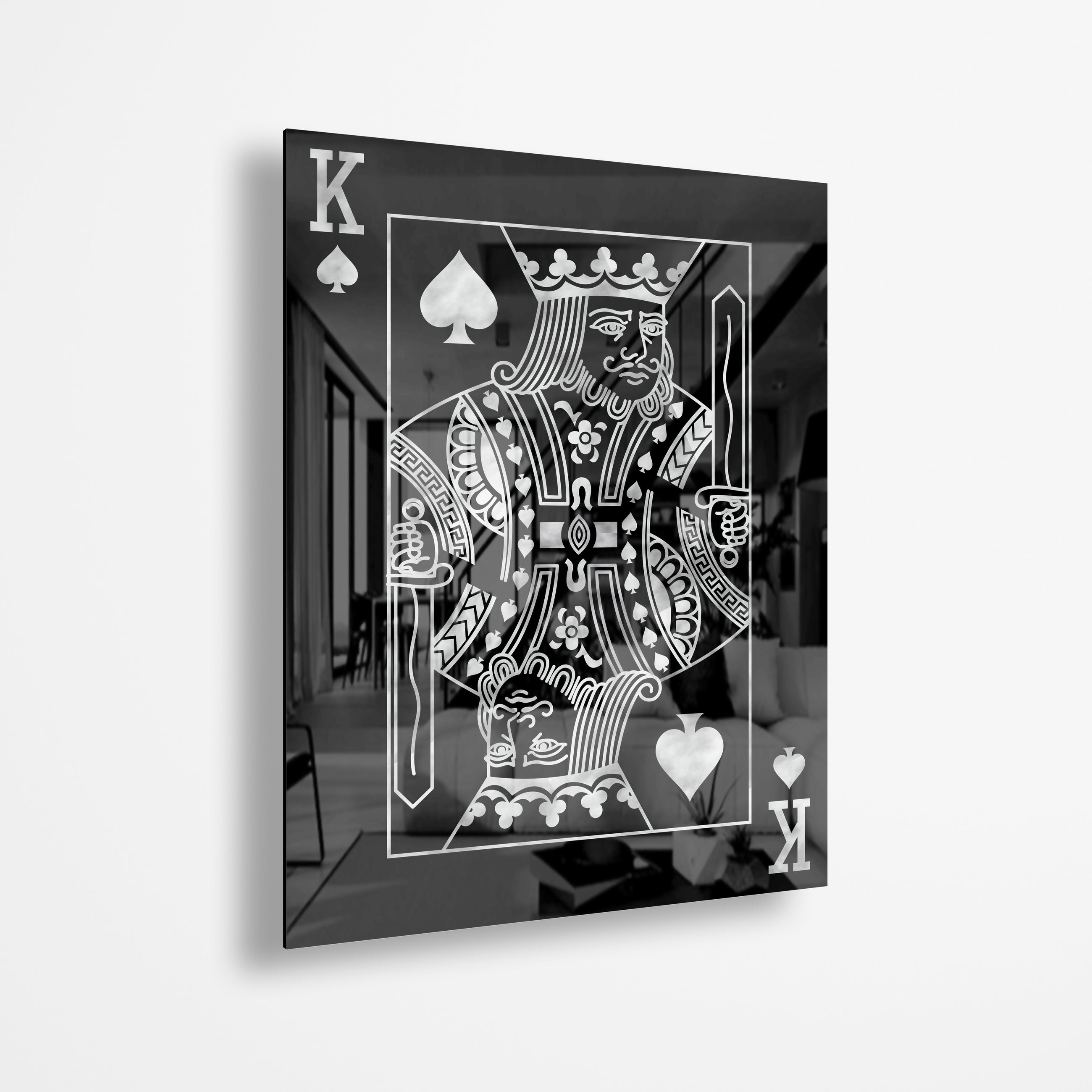 King Of Spades Silver (Acrylic Glass art)