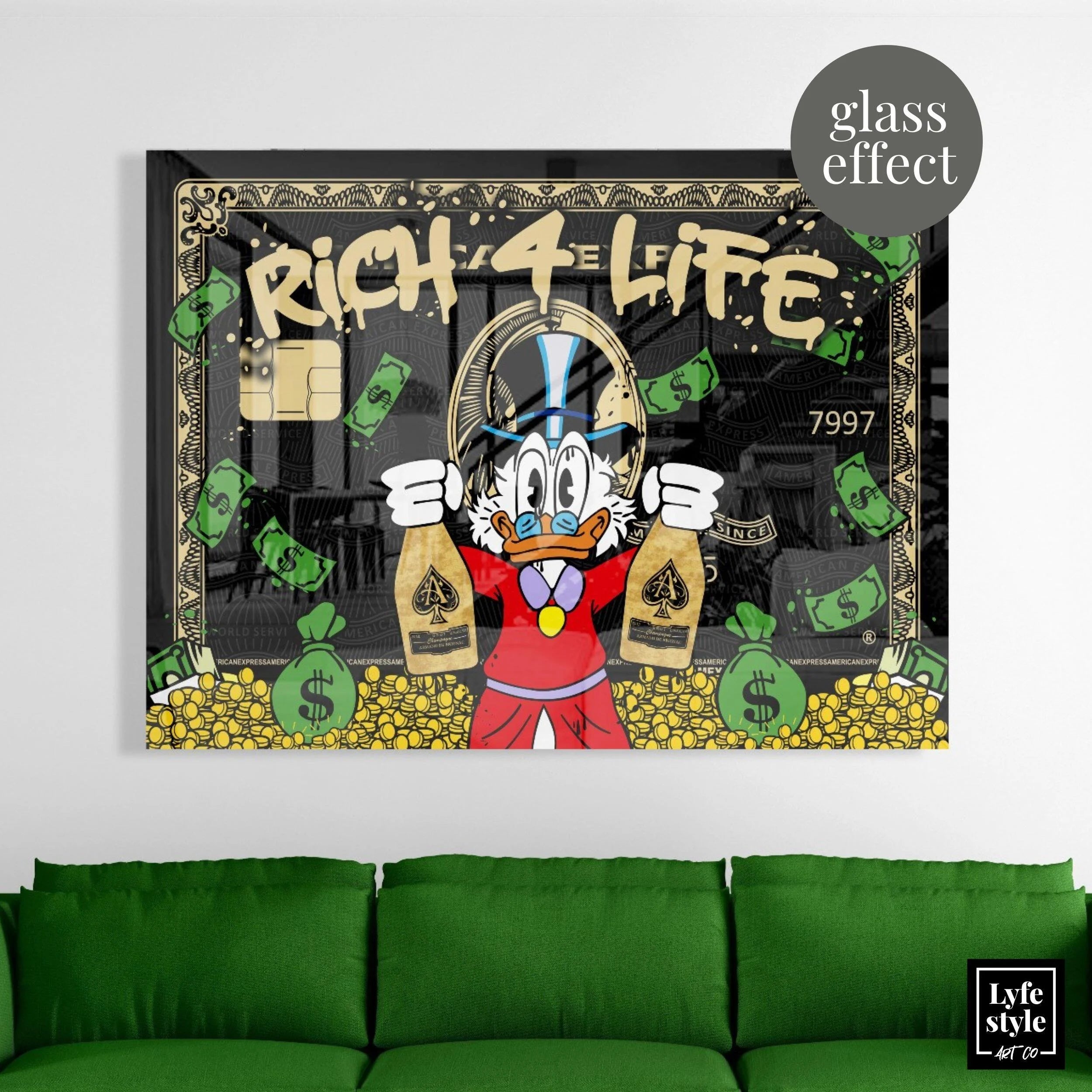 Rich 4 Lyfe (Acrylic Glass art)