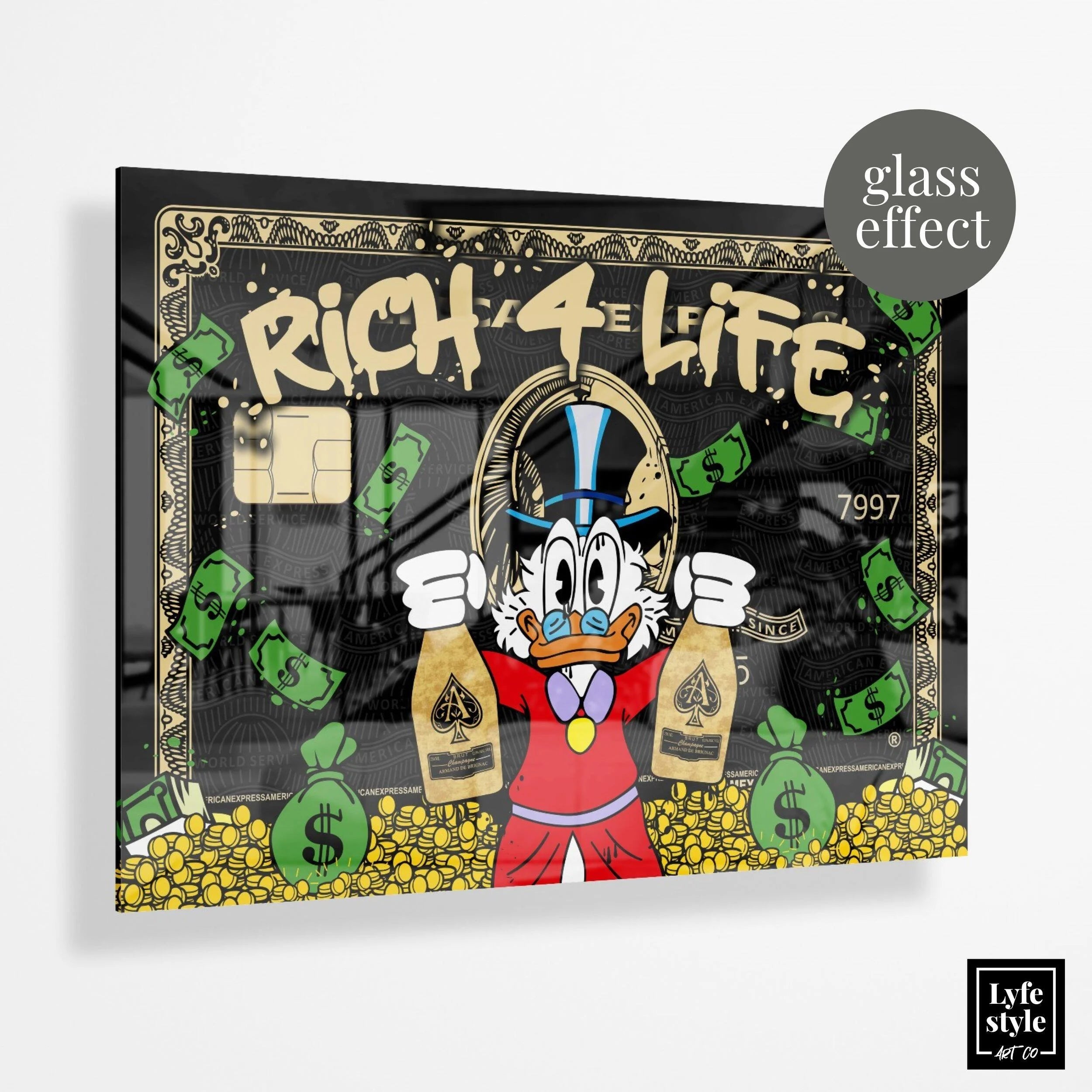 Rich 4 Lyfe (Acrylic Glass art)