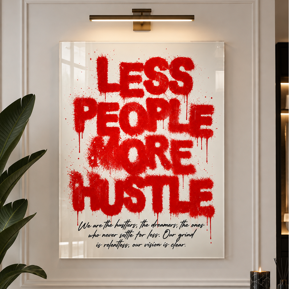 Less People, More Hustle (Acrylic Glass Art)