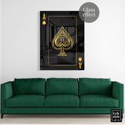 Ace Of Spades Gold (Acrylic Glass art)