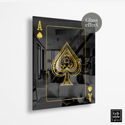 Ace Of Spades Gold (Acrylic Glass art)