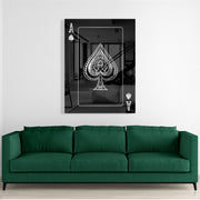 Ace Of Spades Silver (Acrylic Glass art)