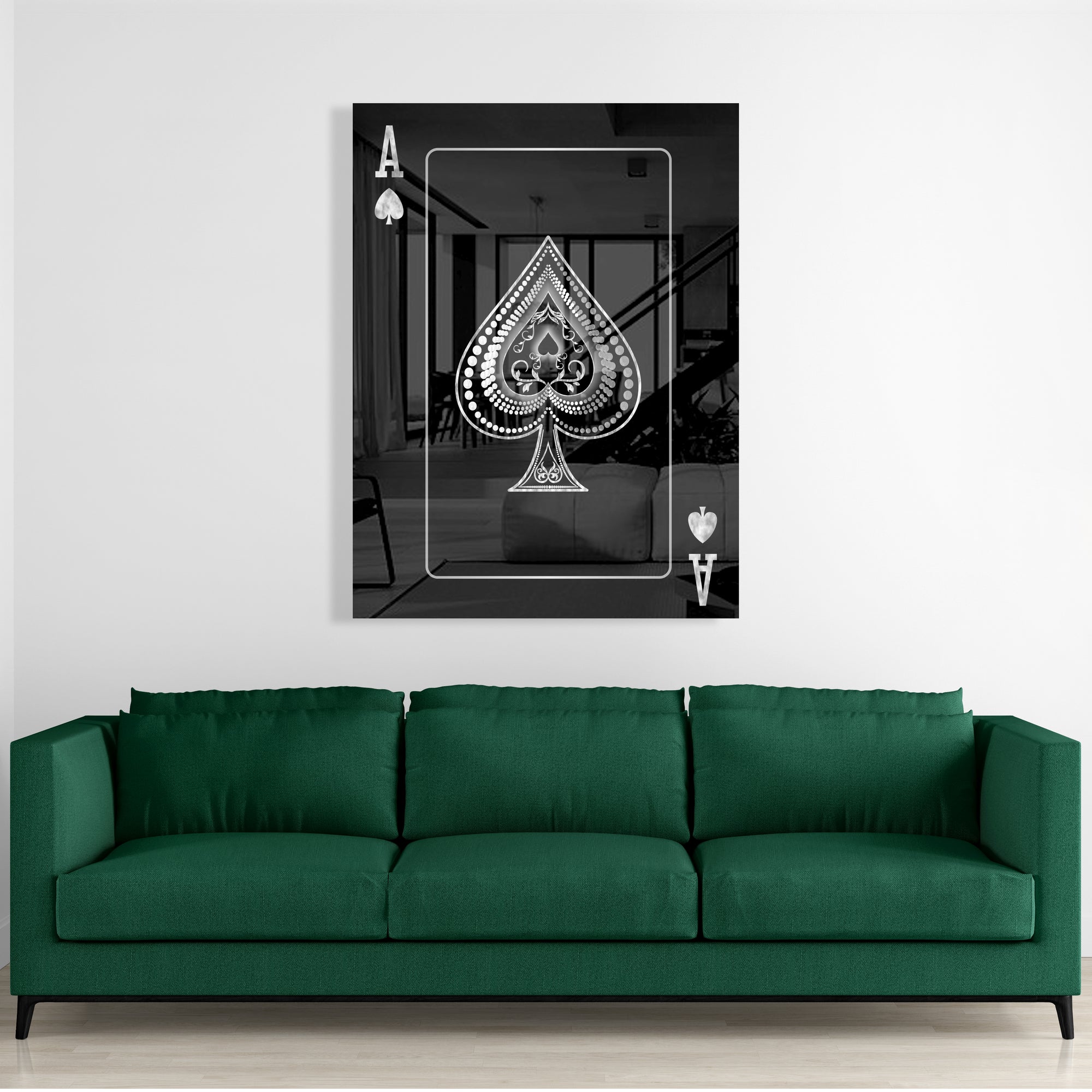 Ace Of Spades Silver (Acrylic Glass art)