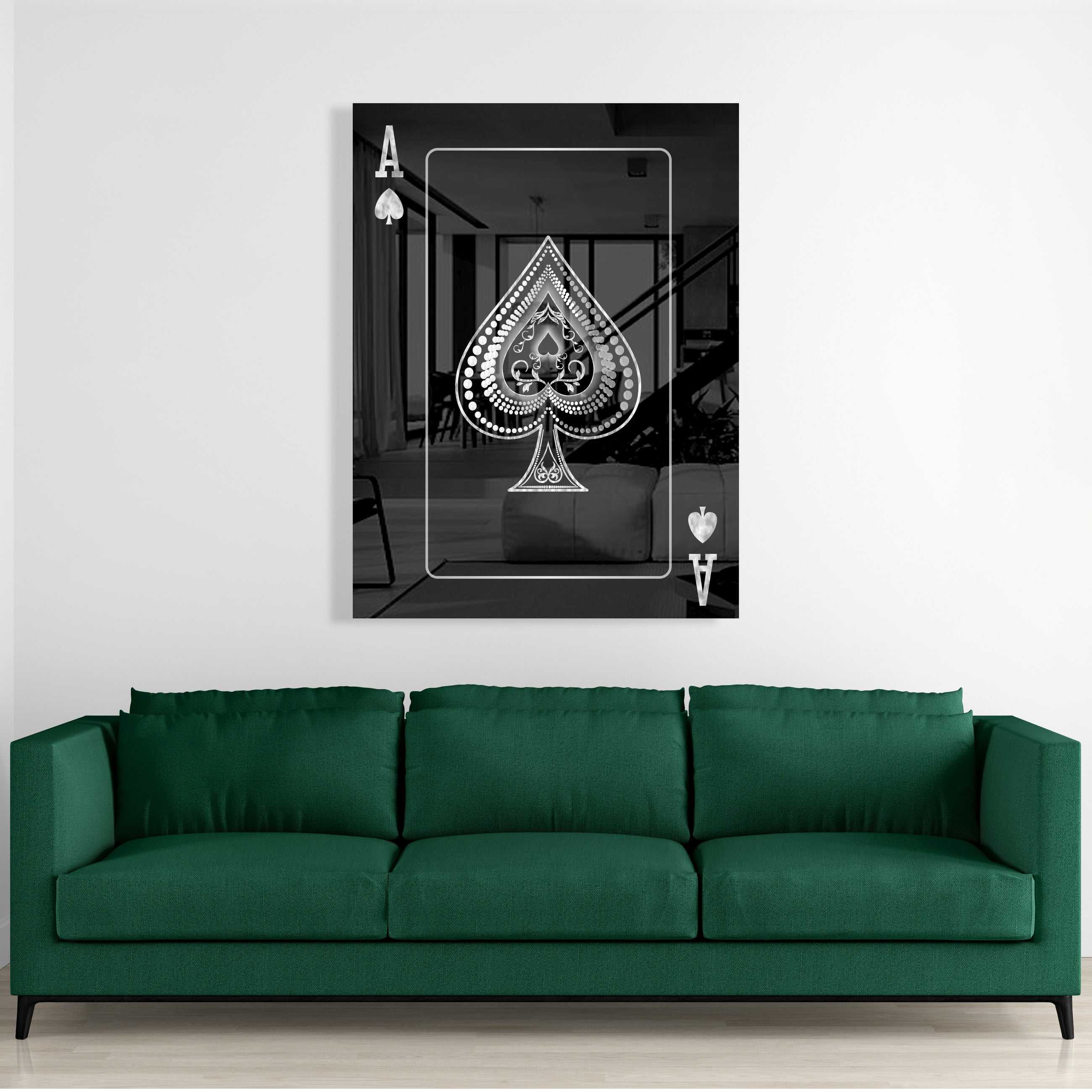 Ace Of Spades Silver (Acrylic Glass art)