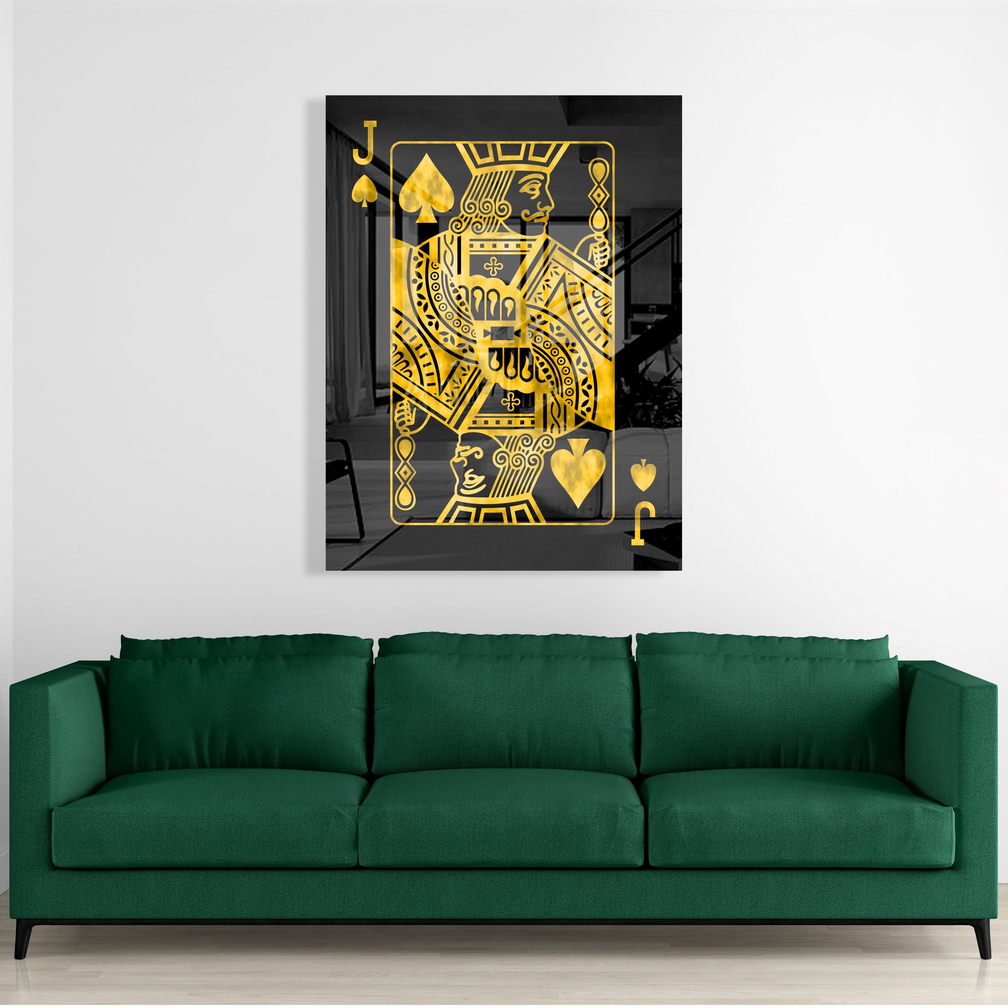 Jack Of Spades Gold (Acrylic Glass art)