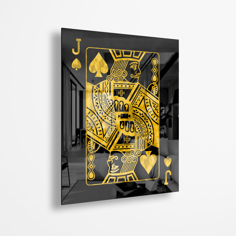 Jack Of Spades Gold (Acrylic Glass art)