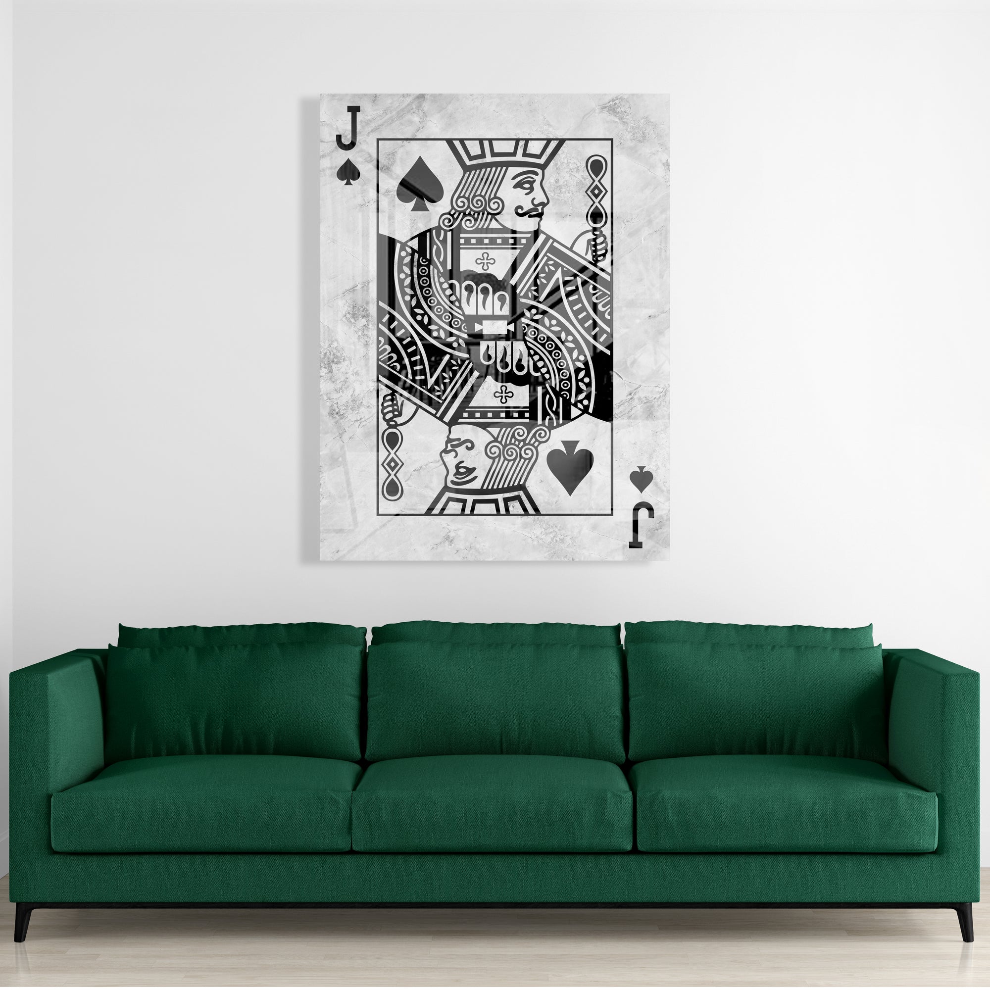 Jack Of Spades Stone (Acrylic Glass art)