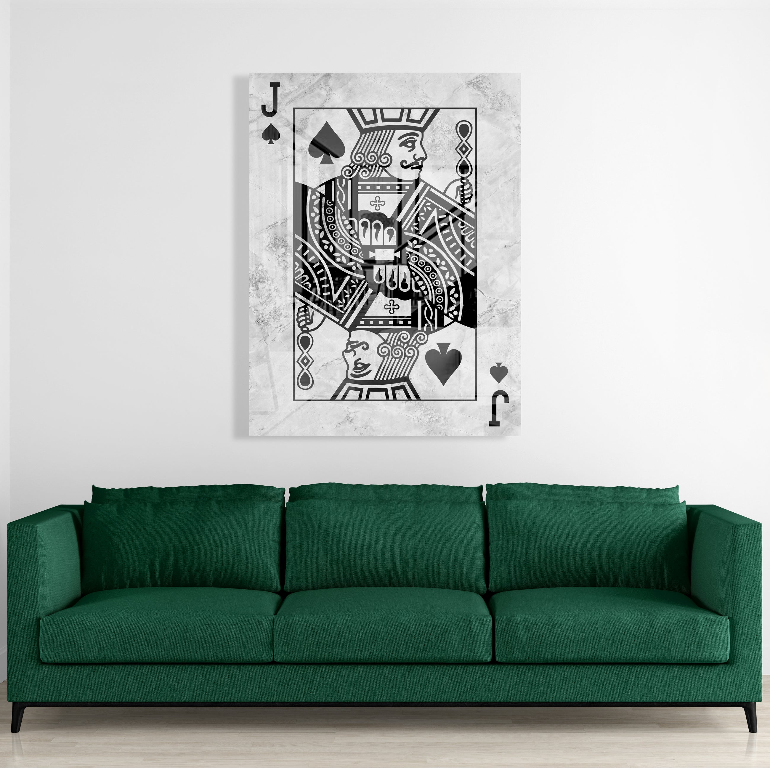 Jack Of Spades Stone (Acrylic Glass art)