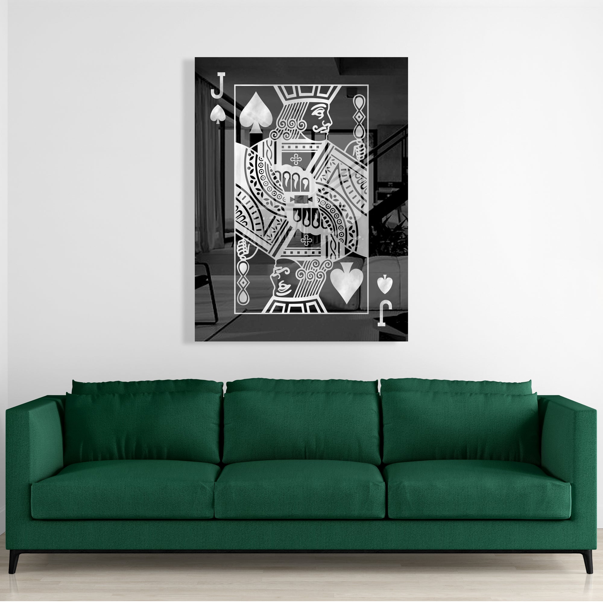 Jack Of Spades Silver (Acrylic Glass art)