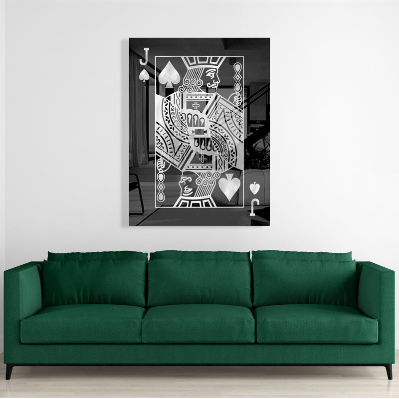 Jack Of Spades Silver (Acrylic Glass art)