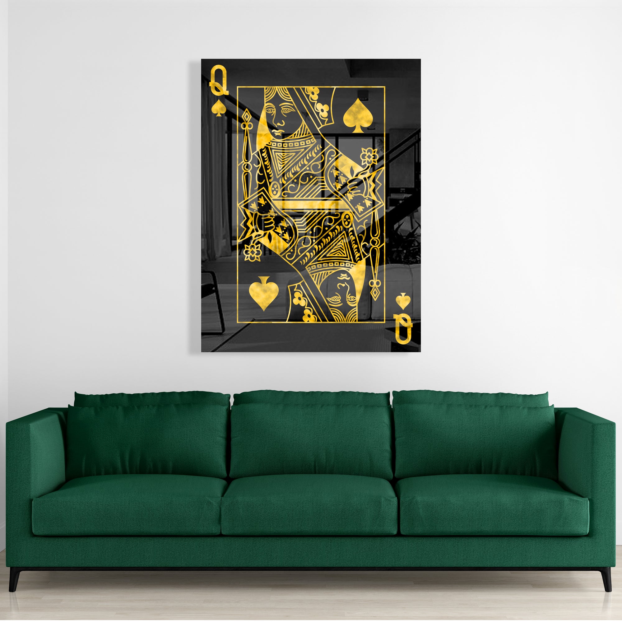 Queen Of Spades Gold (Acrylic Glass art)