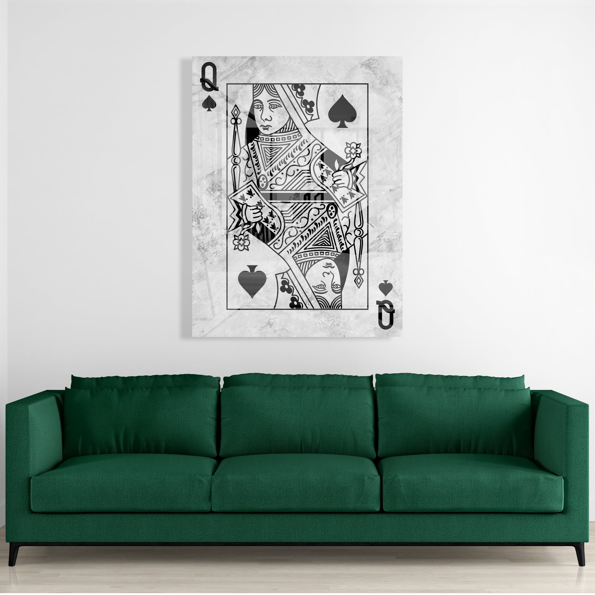 Queen Of Spades Stone (Acrylic Glass art)