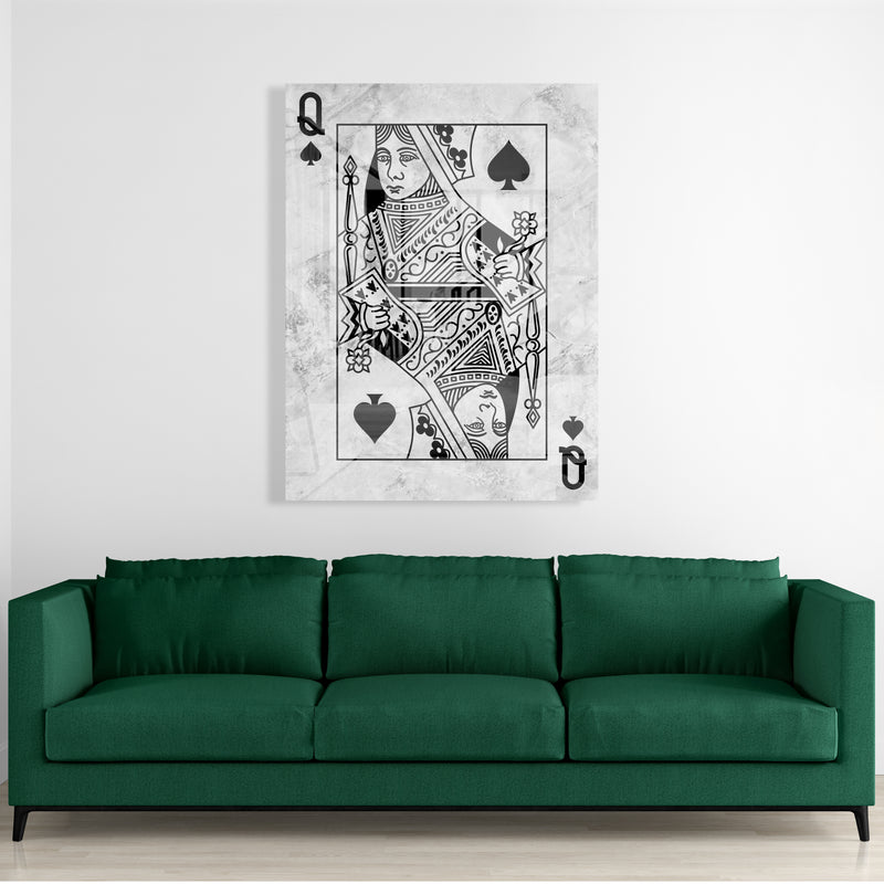 Queen Of Spades Stone (Acrylic Glass art)