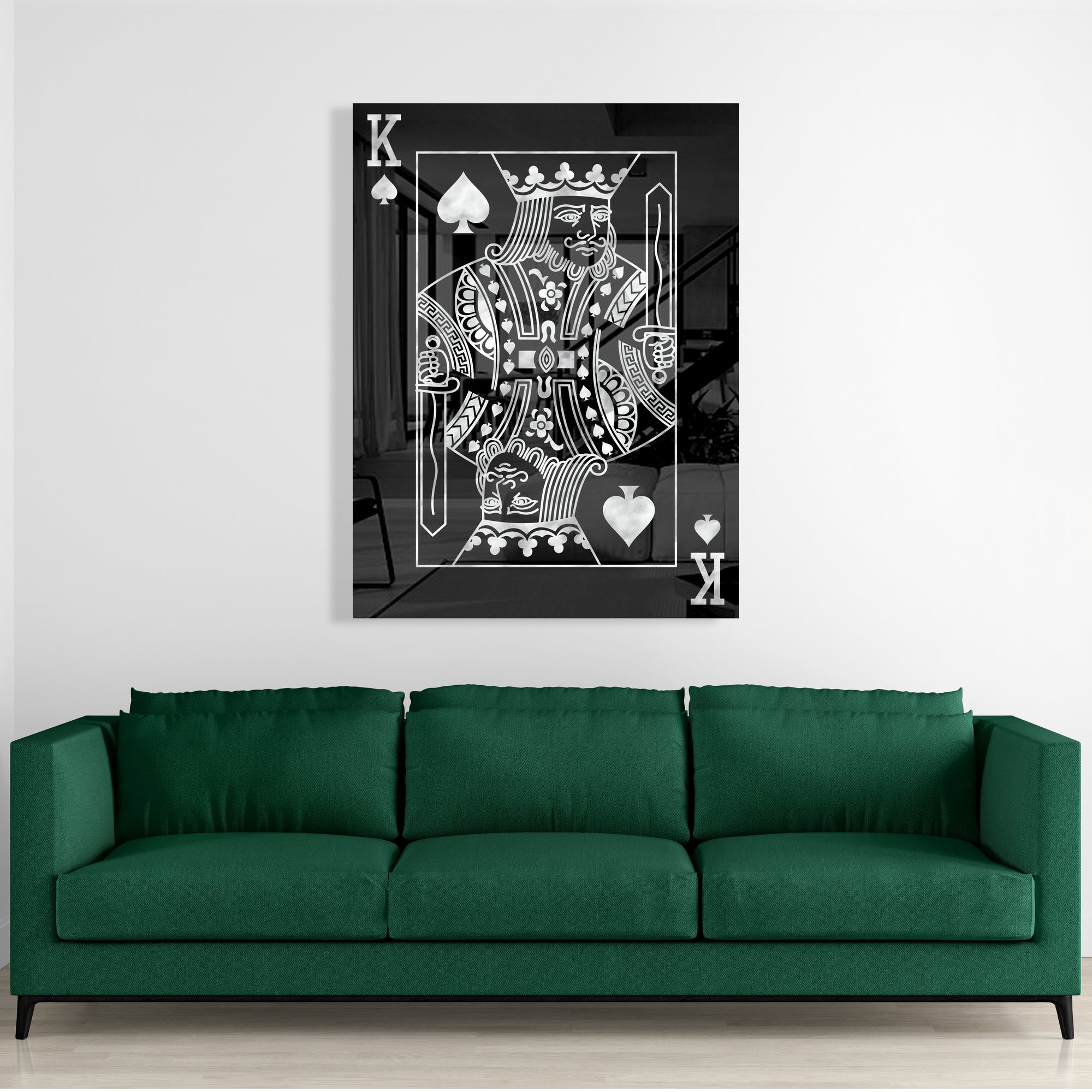 King Of Spades Silver (Acrylic Glass art)