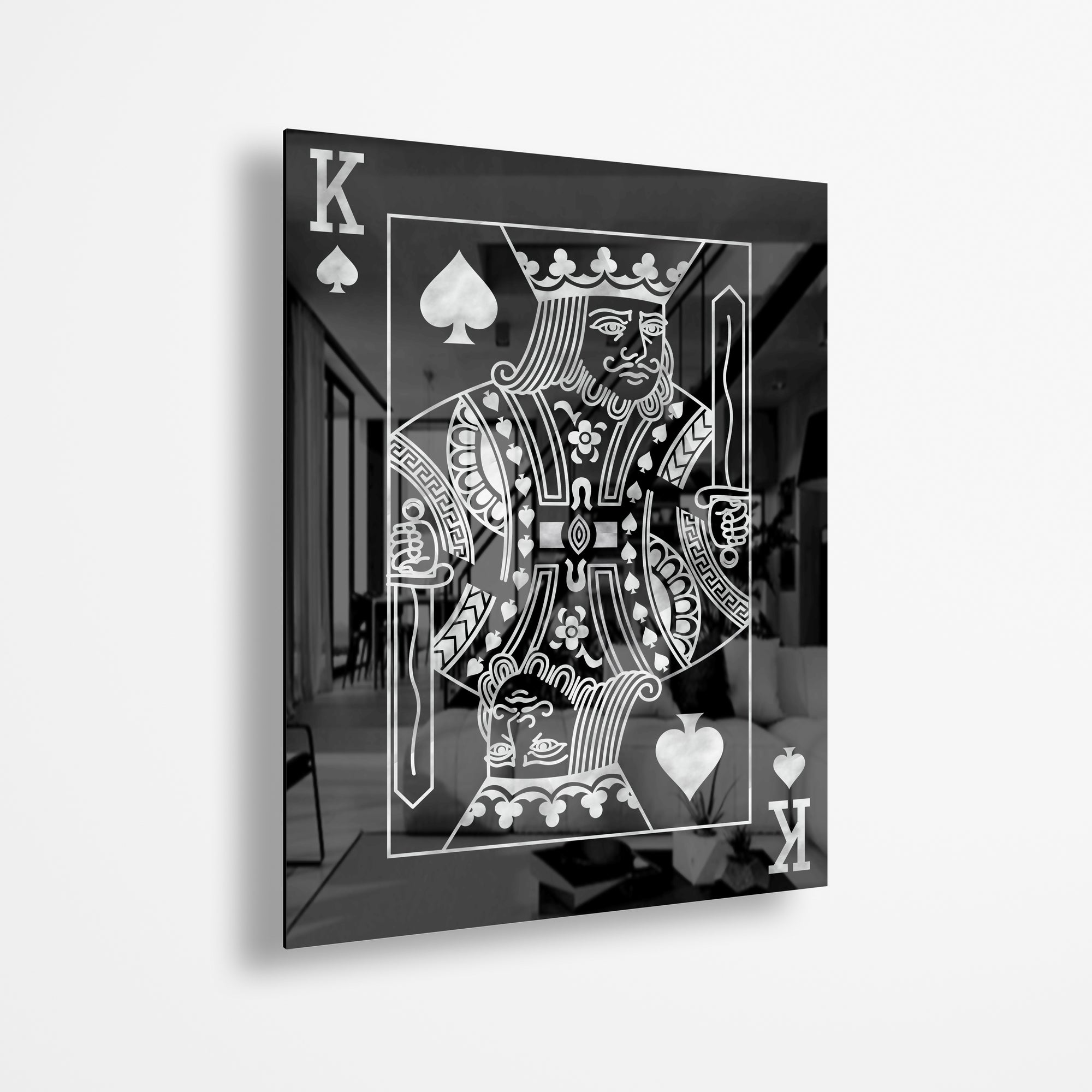 King Of Spades Silver (Acrylic Glass art)