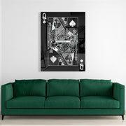 Queen Of Spades Silver (Acrylic Glass art)