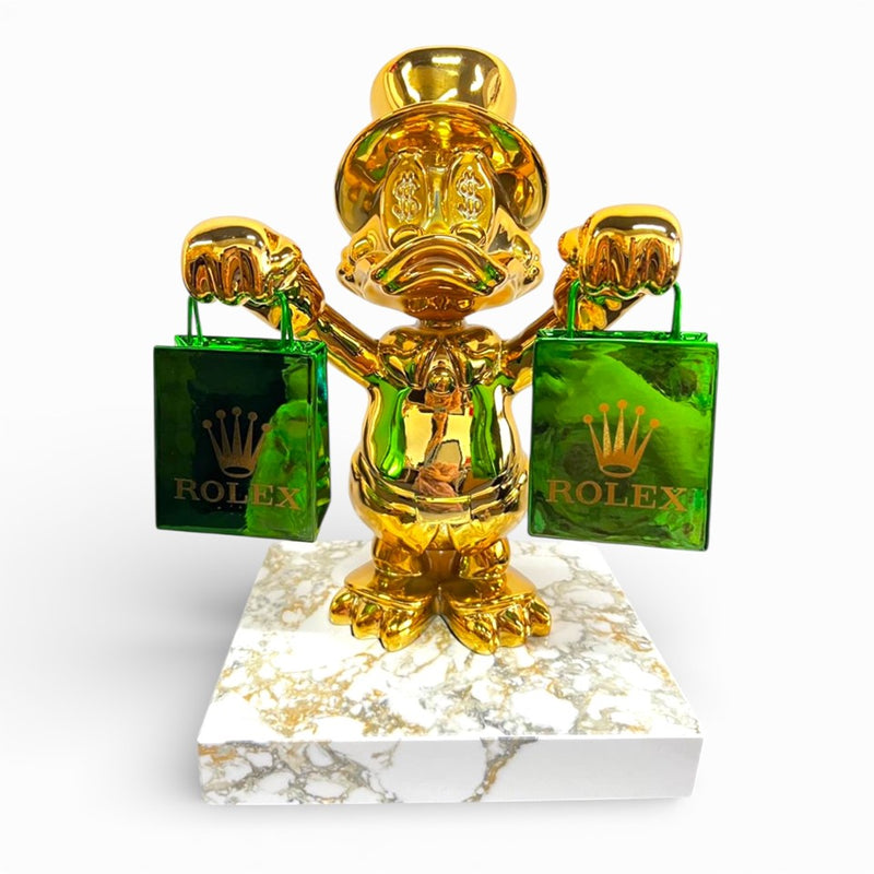 'Shopaholic' Duck XL (All Gold)