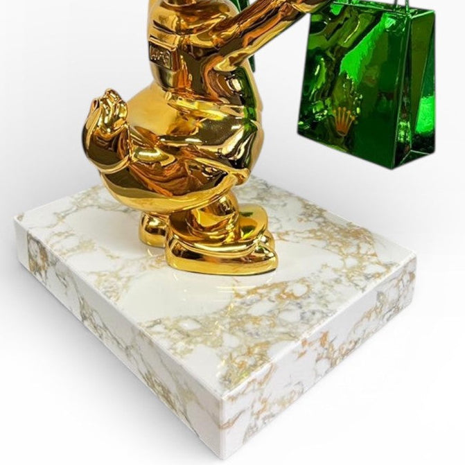 'Shopaholic' Duck XL (All Gold)