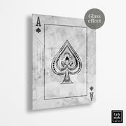 Ace Of Spades Stone (Acrylic Glass art)
